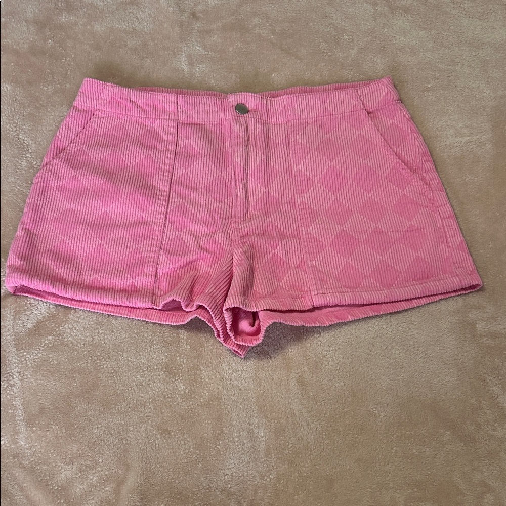 Forever 21 High Waist Pink Corduroy Shorts